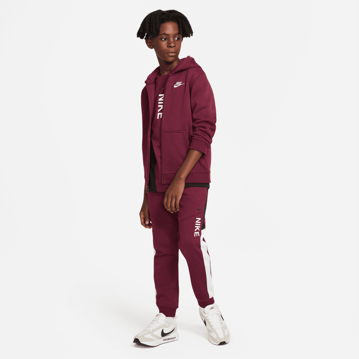 FootkornerPantaloni Nike Sportswear Tech Fleece Junior - Marrone/Bianco/Nero