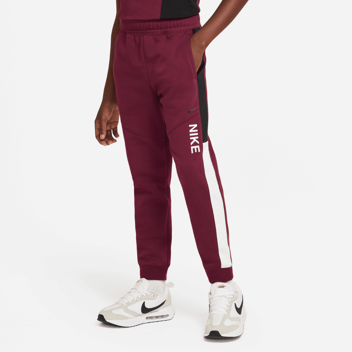 Pantalón Nike Sportswear Tech Fleece Junior - Burdeos/Blanco/Noir