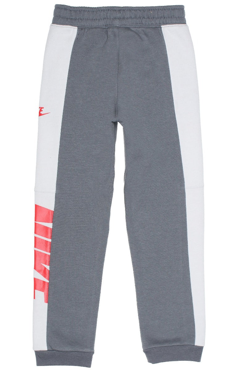 Pantaloni Nike Sportswear Ampliffy Bambini - Grigio/Bianco/Rosso