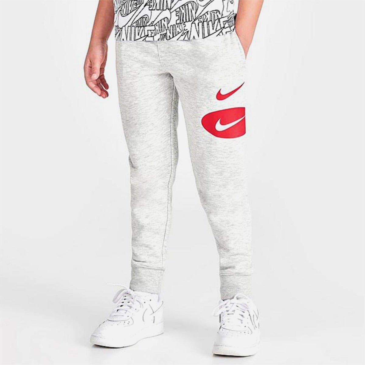 Pantaloni Nike Sportswear Bambini - Grigio/Rosso
