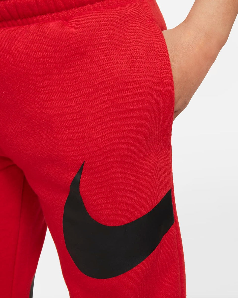 Pantalon Nike Swoosh Enfant - Rouge/Blanc/Noir