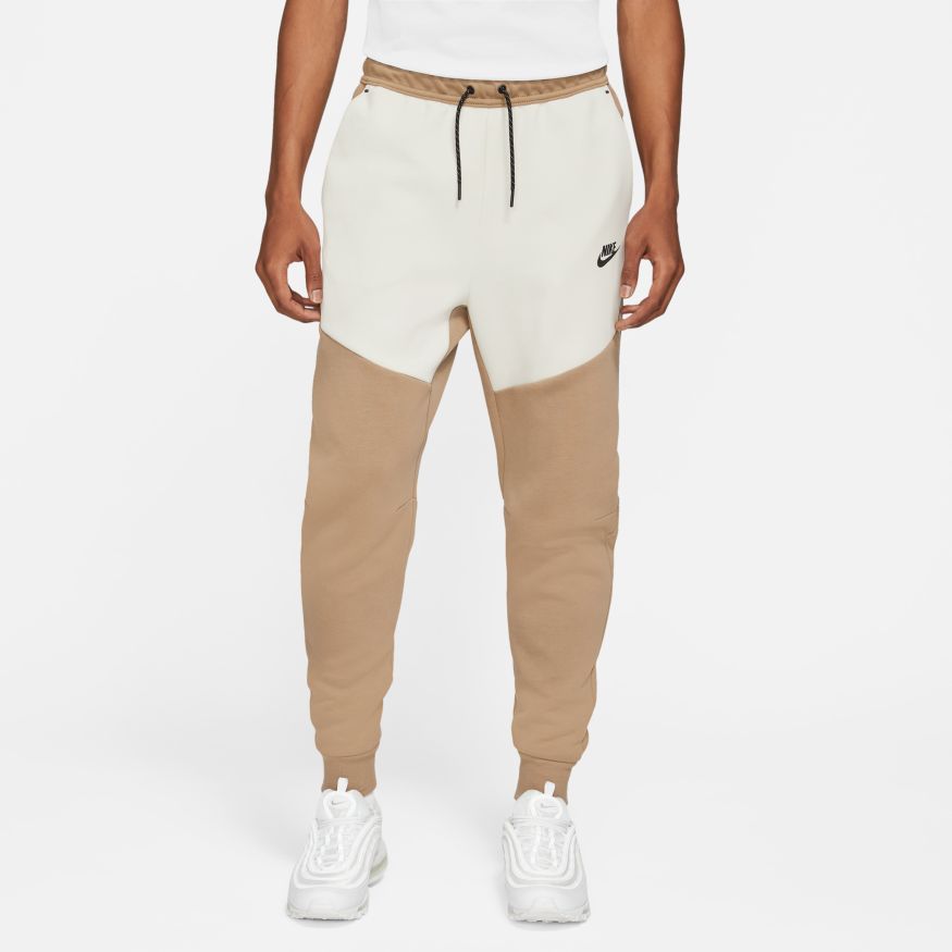 Pantalon jogging Nike Tech Fleece - Beige/Blanc