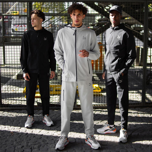 Puma Woven Track Pants - Grey/Black - Footkorner
