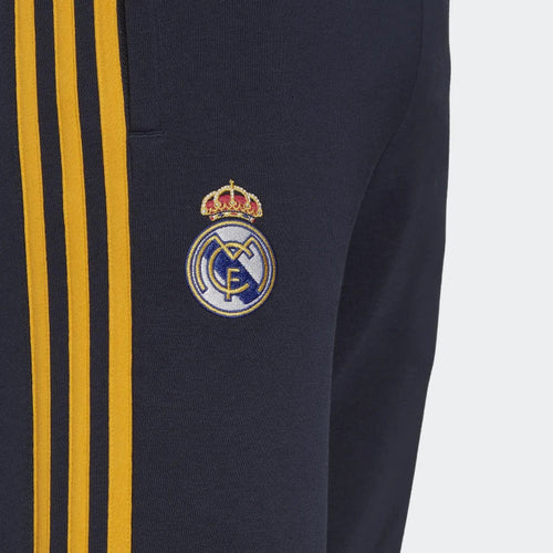 Pantalón de Chándal Real Madrid 3 Franjas 2022/2023 - Azul/Amarillo - Footkorner