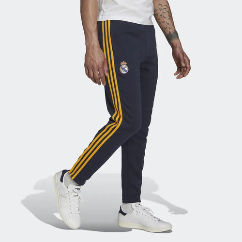 Pantalón de Chándal Real Madrid 3 Franjas 2022/2023 - Azul/Amarillo - Footkorner