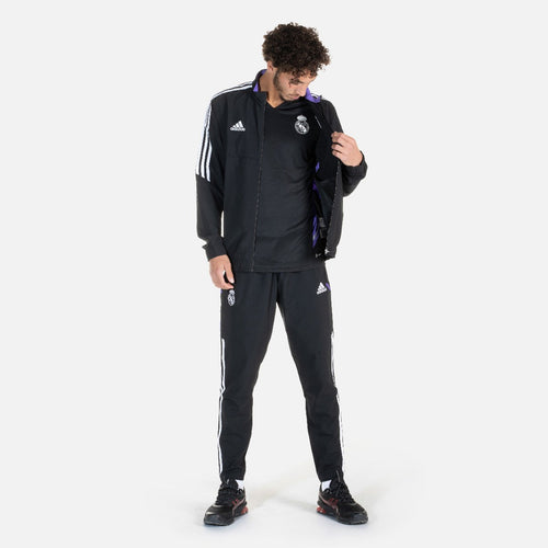 Real Madrid Condivo Tracksuit Bottoms - Black/White/Purple - Footkorner