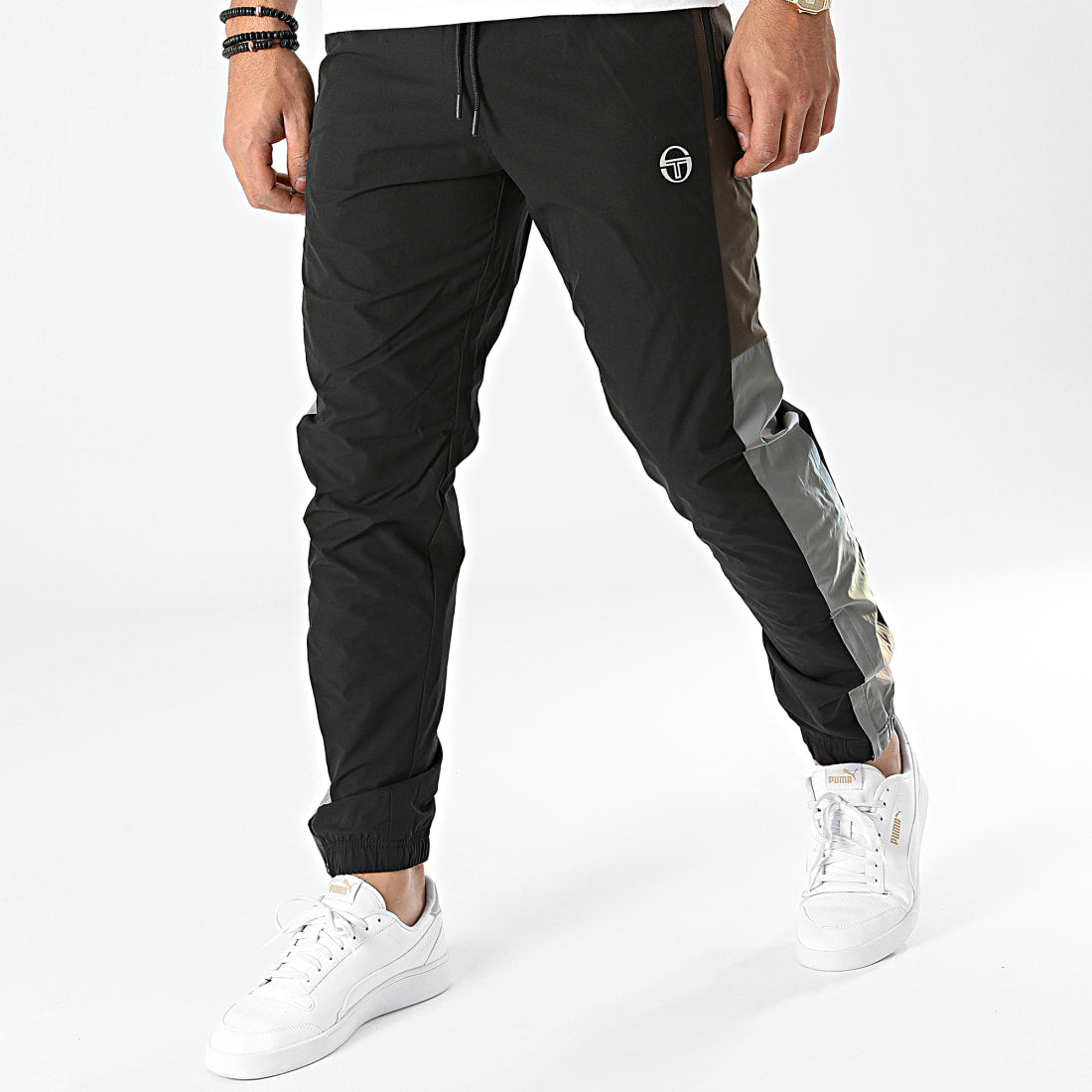 FootkornerPantaloni sportivi NASLEM Sergio Tacchini - neri/grigi