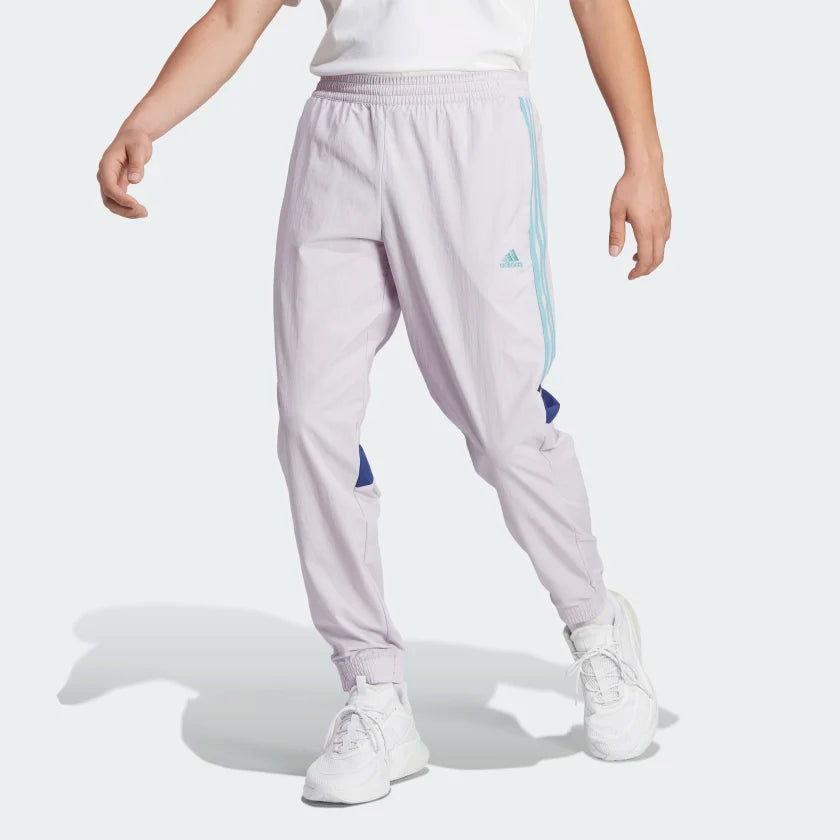 Pantalon Tiro Adidas - Blanco/Azul