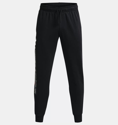 Pantalon Under Armour Rival Fleece Graphic - Noir/Blanc - Footkorner