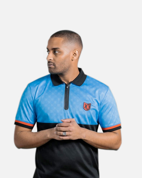 FK Gomorra Polo - Black/Blue/Orange  - Footkorner