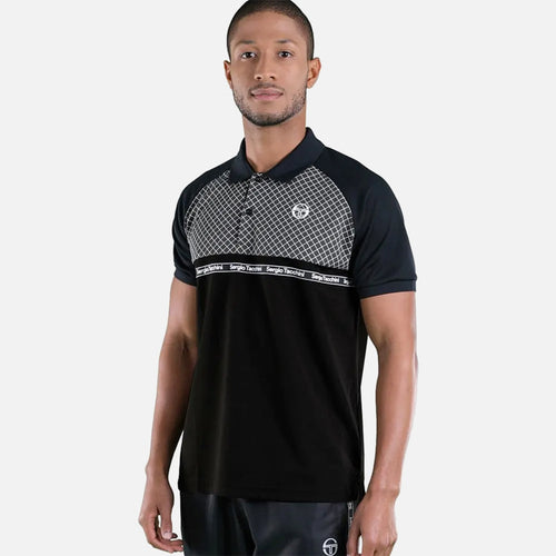 Polo Sergio Tacchini Newt - Nero/Bianco - Footkorner