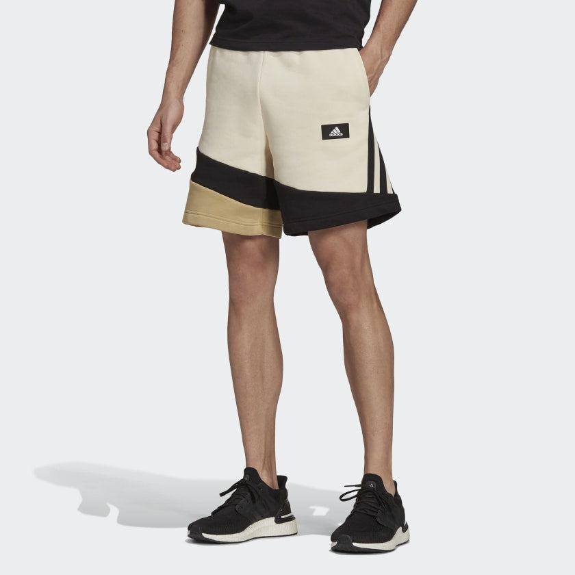 FootkornerPantaloncini Adidas Sportswear Colorblock - Beige/Nero