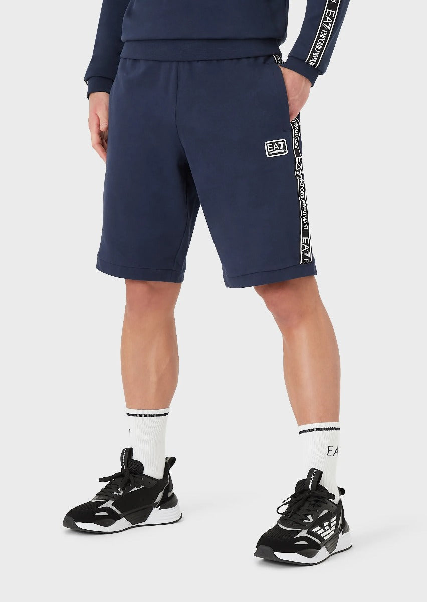 FootkornerKurze Emporio Armani EA7 Logo-Serie – Blau