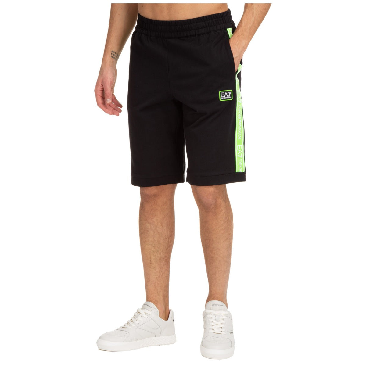 Pantalones cortos deportivos Emporio Armani EA7 - Negro/Verde