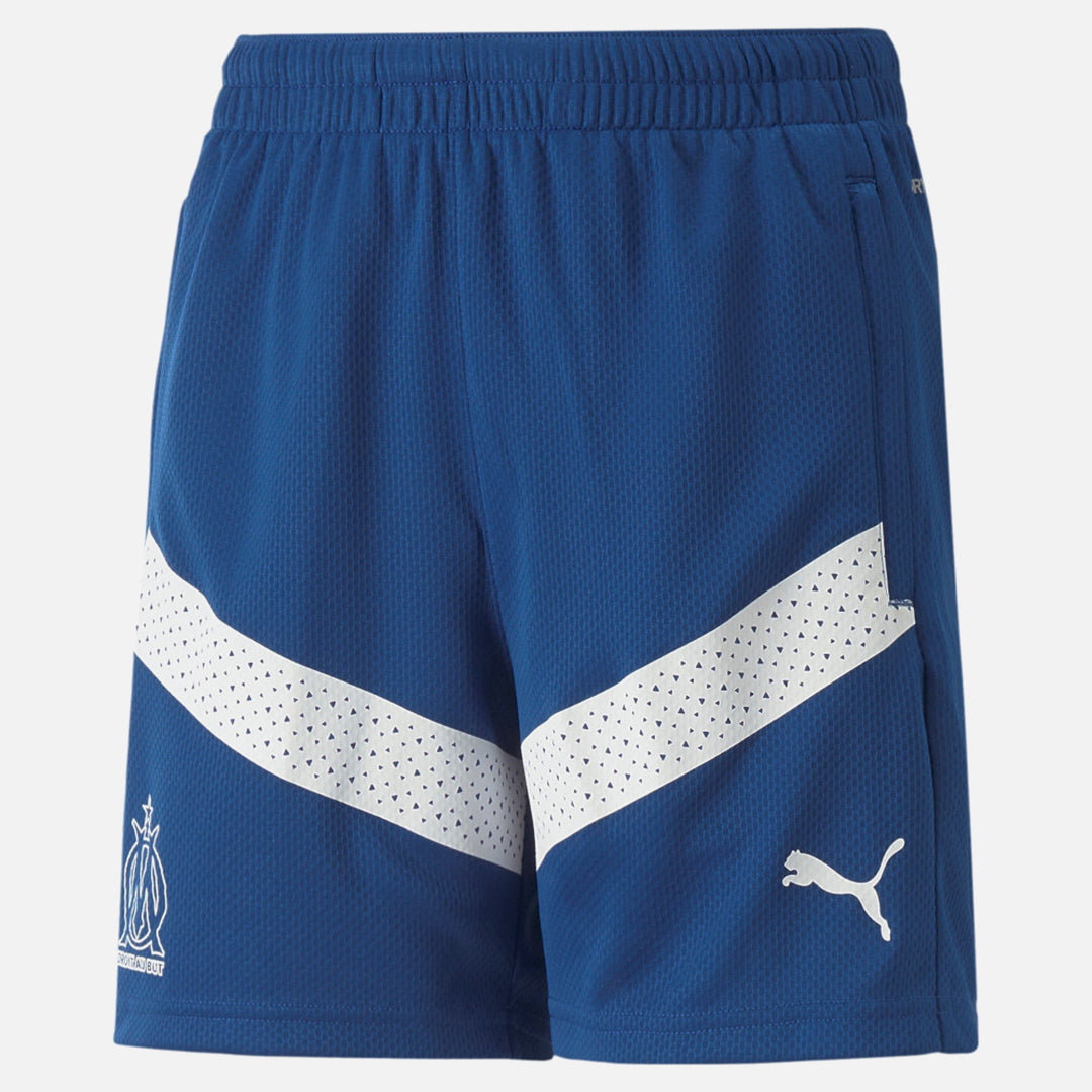 FootkornerOM Junior 2022/2023 Trainingsshorts – Blau/Weiß