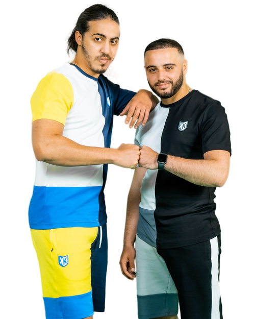 FK Square II Shorts - Navy/Yellow - Footkorner