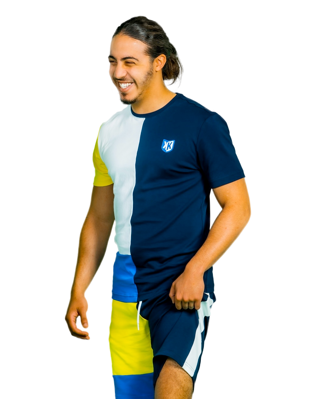 FK Square II Shorts - Navy/Yellow