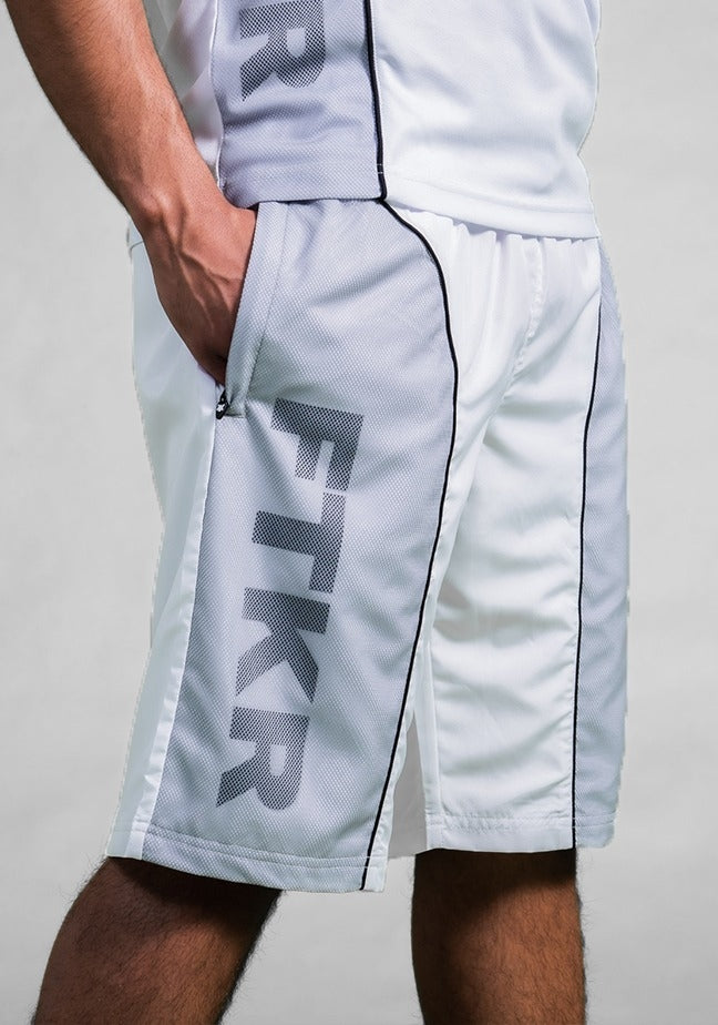Pantaloncini in rete FK - bianchi/grigi