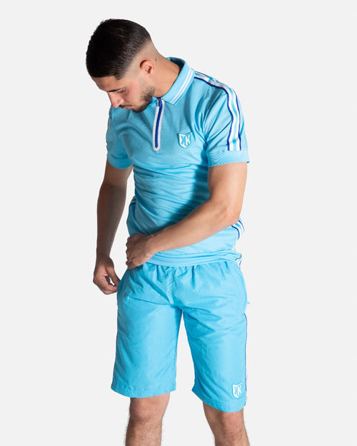 Short FK Teams - Bleu Ciel/Blanc - Footkorner