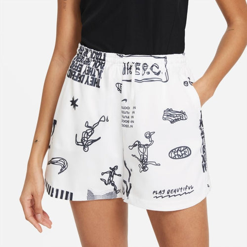 Nike Damen Joga Bonito Shorts – Weiß/Schwarz - Footkorner