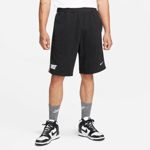 Nike Sportswear Repeat French Terry Shorts - Black/White - Footkorner