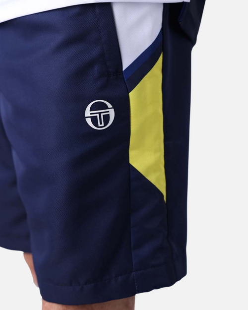 Kurze Sergio Tacchini Scaleno - Blau/Weiß/Gelb - Footkorner