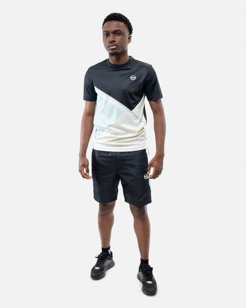 Pantaloncini Sergio Tacchini Scaleno - Nero/Blu/Bianco - Footkorner