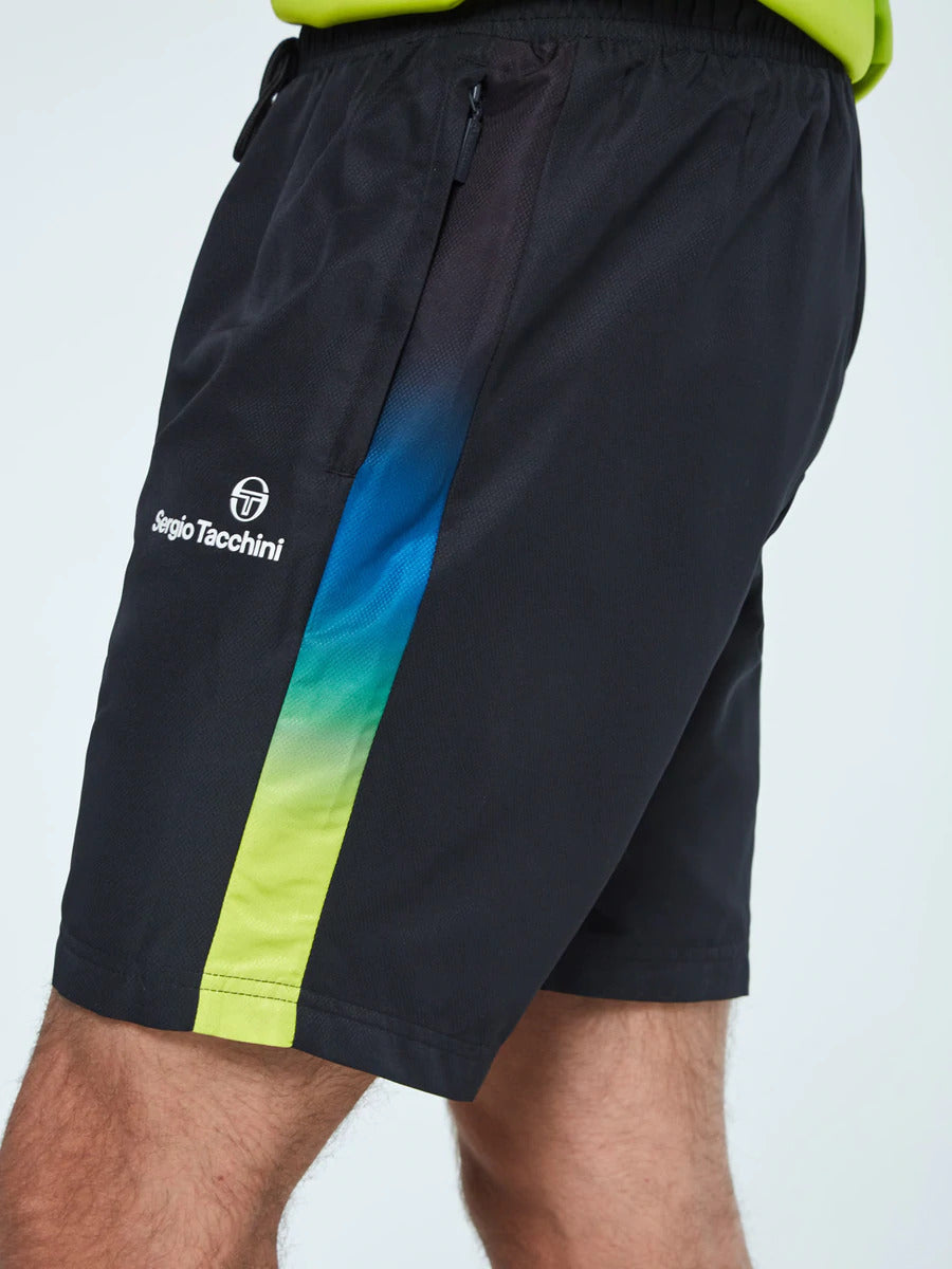 FootkornerShort Sergio Tacchini Sfumata - Negro/Azul/Amarillo