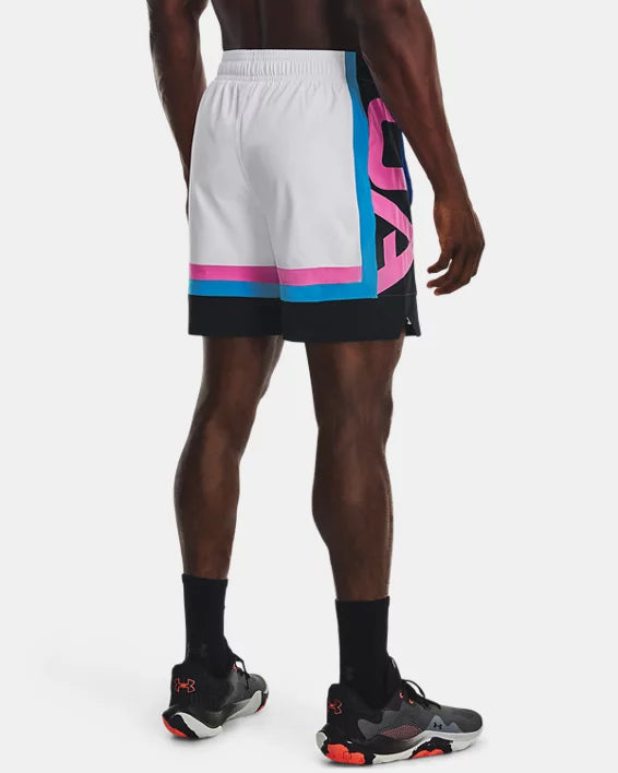 FootkornerUnder Armour Baseline Woven Shorts - Bianco/Blu/Rosa