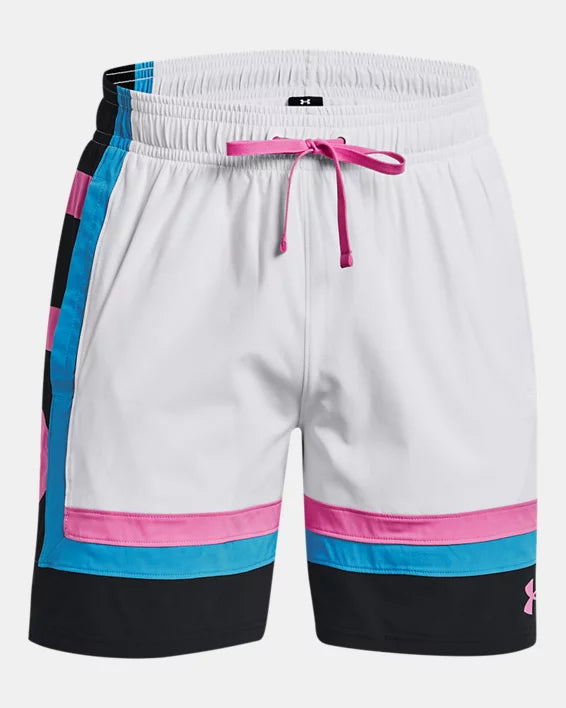FootkornerUnder Armour Baseline Woven Shorts - Bianco/Blu/Rosa