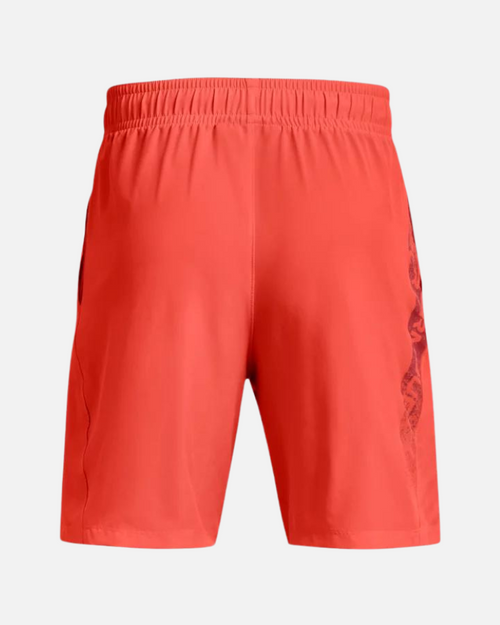 Short Under Armour Woven Graphic - Orange/Noir - Footkorner