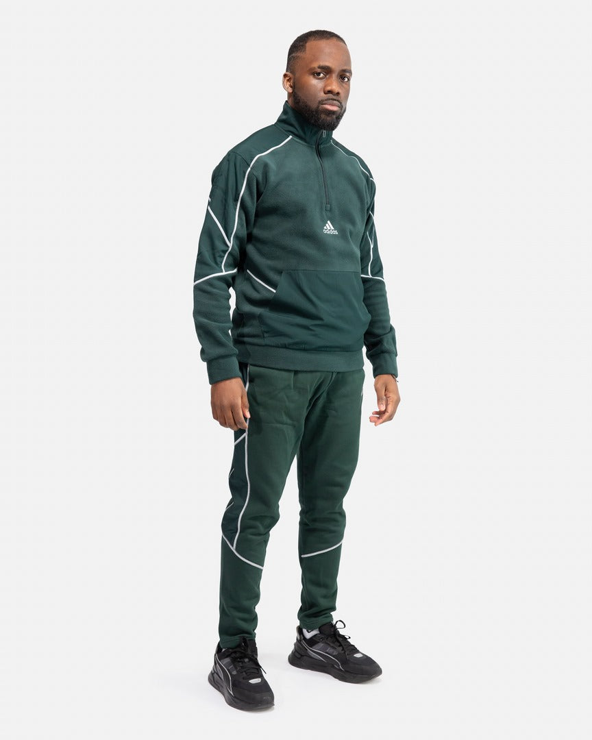 Adidas Essentials Reflektierender Trainingsanzug – Grün
