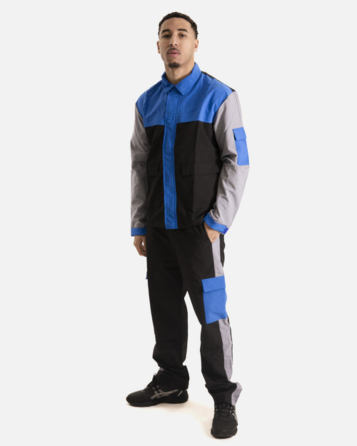 Survêtement ADJ -Noir/Bleu/Gris - Footkorner