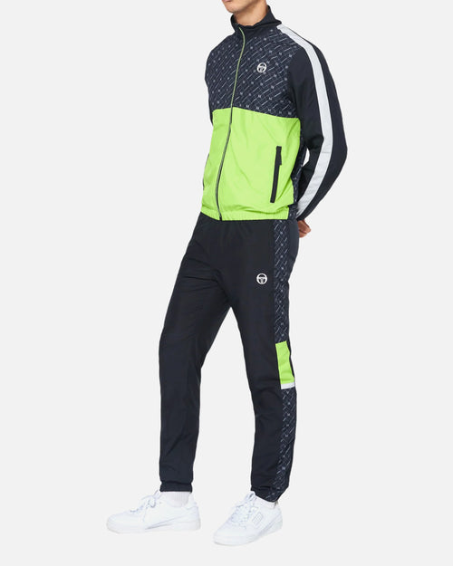 Sergio Tacchini Replika-Trainingsanzug – Schwarz/Blau/Gelb - Footkorner