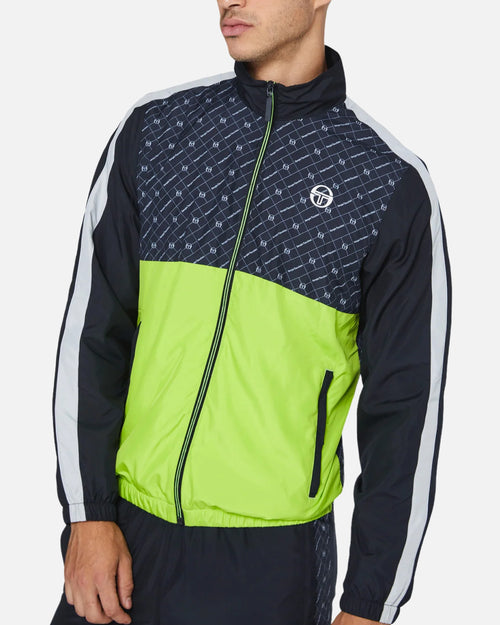 Sergio Tacchini Replika-Trainingsanzug – Schwarz/Blau/Gelb - Footkorner