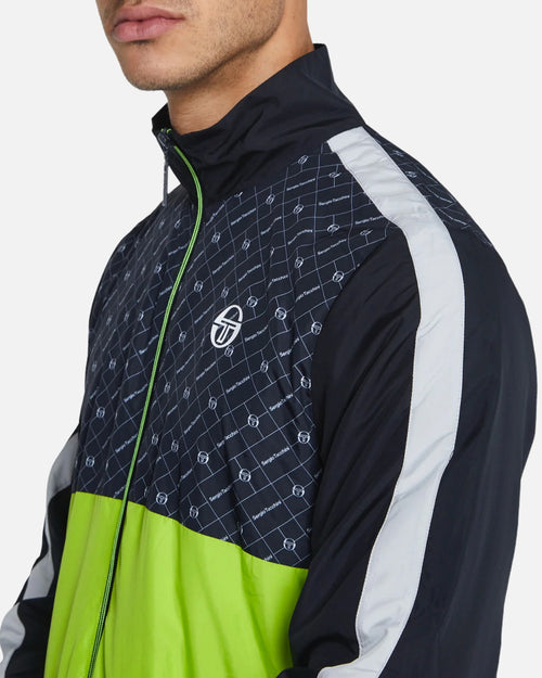 Sergio Tacchini Replika-Trainingsanzug – Schwarz/Blau/Gelb - Footkorner