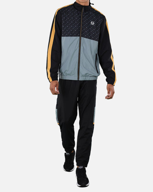 Sergio Tacchini Replika-Trainingsanzug – Schwarz/Grau/Orange - Footkorner