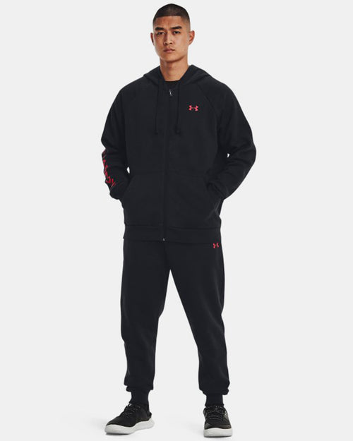 Under Armor Rival Fleece Tracksuit - Black/Red - Footkorner