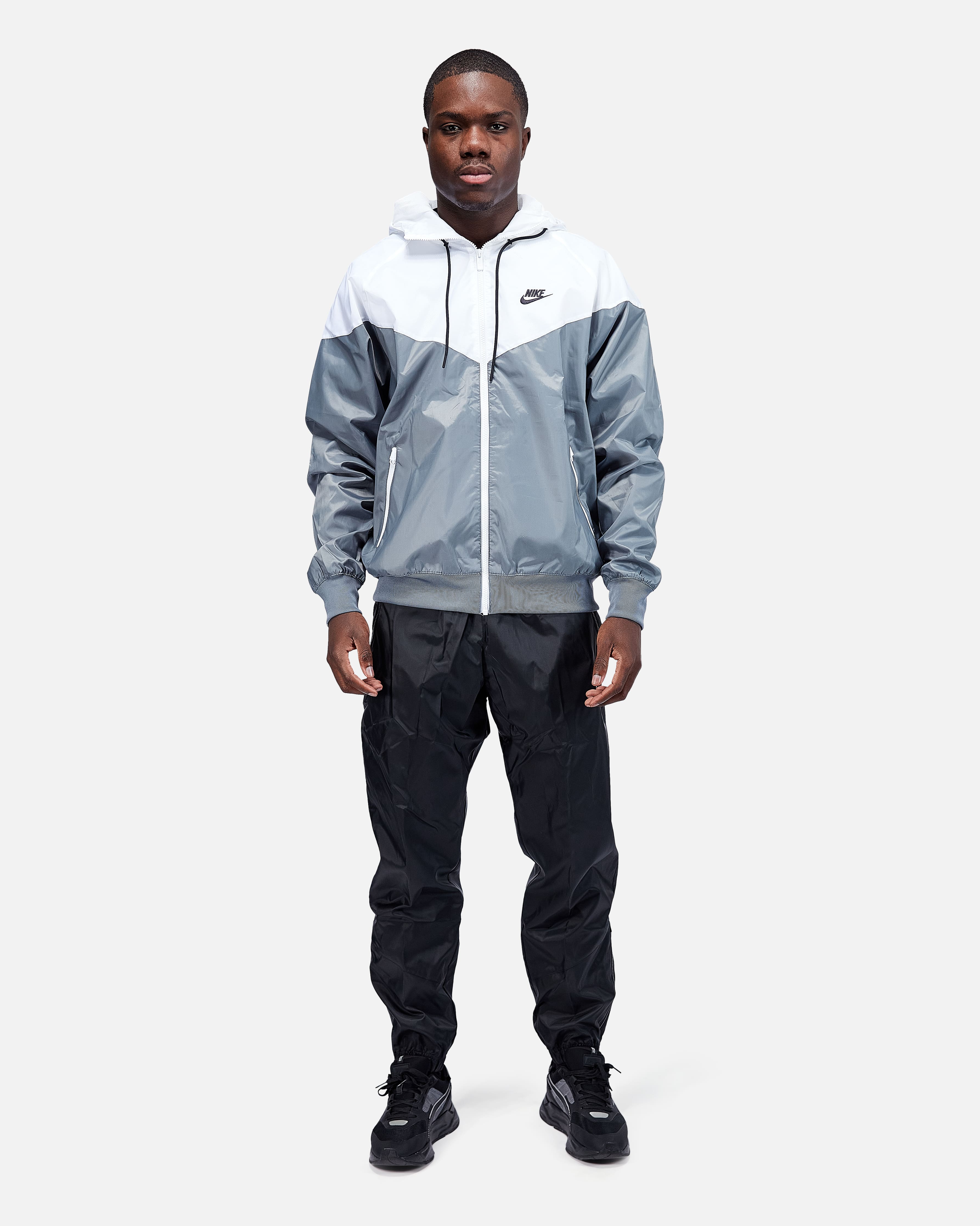 Nike Sportswear Windrunner Tracksuit - Grey/White/Black