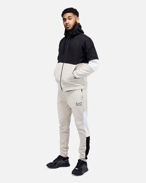 Emporio Armani EA7 Train Athletic Tracksuit - Beige/White/Black - Footkorner