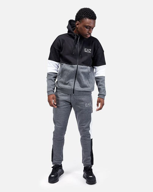 Emporio Armani EA7 Train Athletic Tracksuit - Grey/White/Black - Footkorner