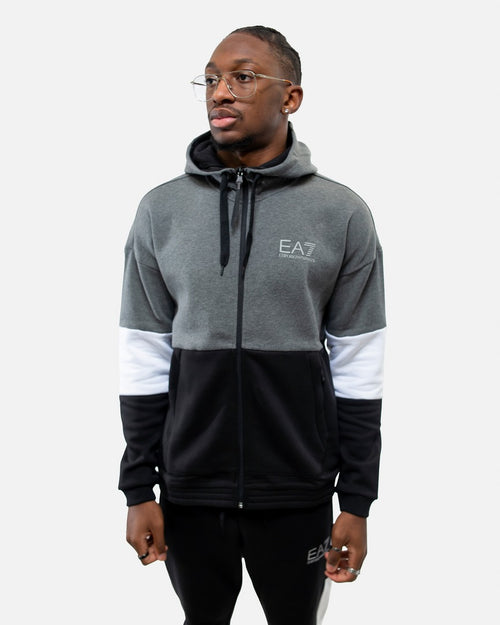 Emporio Armani EA7 Train Athletic Tracksuit - Black/White/Grey - Footkorner