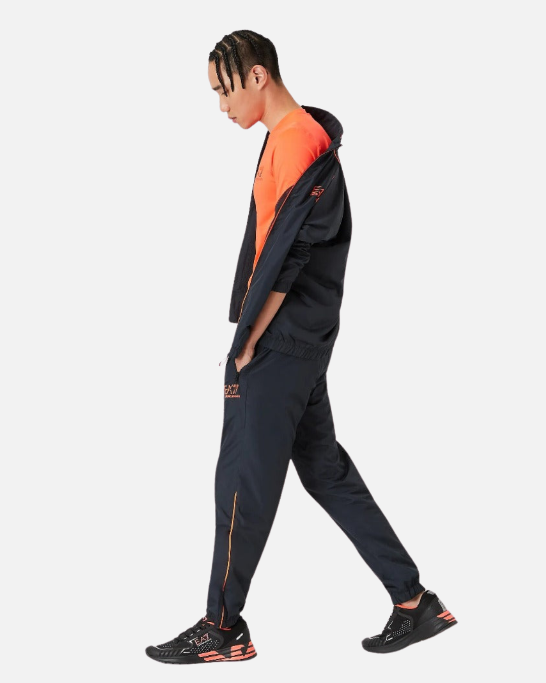 Survetement Emporio Armani EA7 Ventus 7 Bleu Orange Footkorner