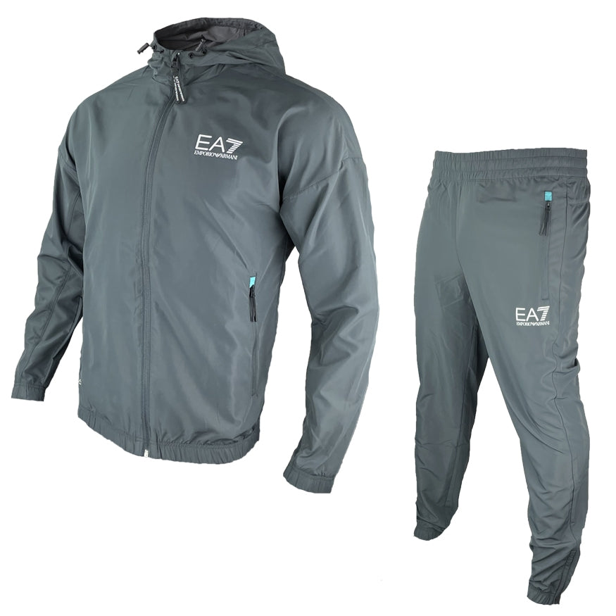 FootkornerEmporio Armani EA7 Ventus 7 Tracksuit - Grey/White