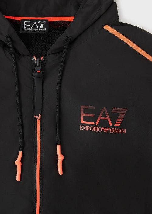Emporio Armani EA7 Ventus 7 Technical Tracksuit - Black/Orange - Footkorner