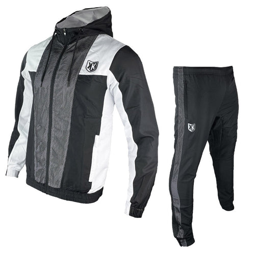 FK Diamond Mesh Trainingsanzug – Schwarz/Weiß - Footkorner