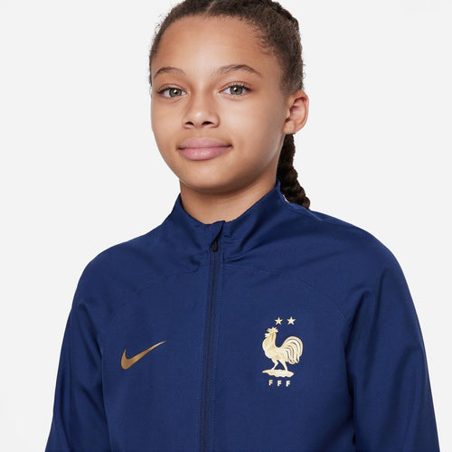 French Junior Team Tracksuit 2022 - Blue/Gold - Footkorner