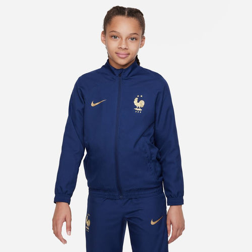 French Junior Team Tracksuit 2022 - Blue/Gold - Footkorner
