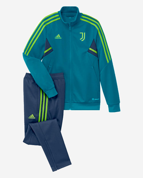 Juventus Junior Tracksuit 2022/2023 - Blue/Green - Footkorner