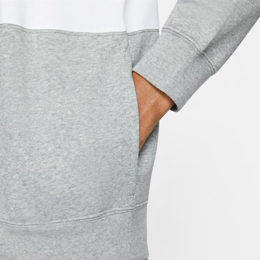 FootkornerNike Fleece-Trainingsanzug – Grau/Weiß